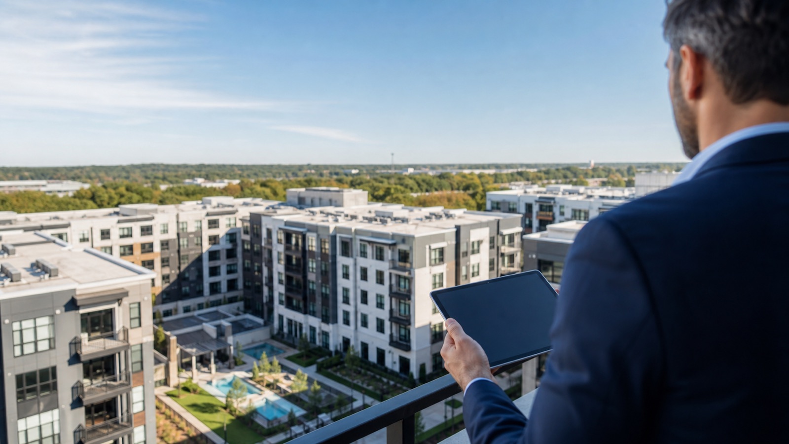 Owner reviewing a multifamily property portfolio